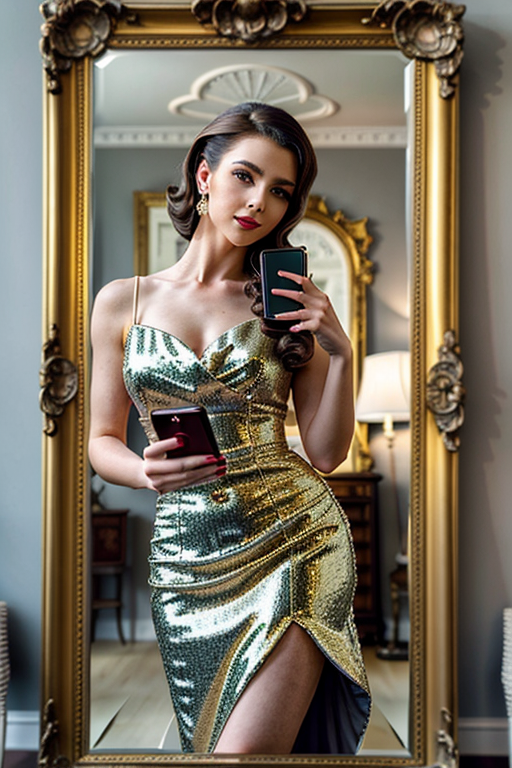 mirror photo pose girl simple